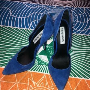 Steve Madden blue suede stilettos